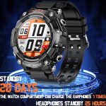 ⁦KASTWAVE Smart Watch with Earbuds, 1.52-inch AMDLED Touch Screen, 8763EW Chip, Smartwatch for Answer/Make Call, Bluetooth Message Notification, Sleep Monitor Sports Smart Watch⁩ - الصورة ⁦2⁩