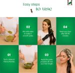 ⁦H&C HERBAL INGREDIENTS EXPERT 100% Natural and Pure Henna Powder/Lawsonia Inermis (Organically Grown) 227 gms (1/2 LB) for Hair Care | Hair Color | No PPD no chemicals, no parabens⁩ - الصورة ⁦4⁩
