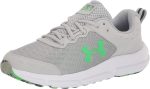 Under Armour Men's Charged Assert 10 103 Mod Gray/Mod Gray/Green Screen, 45 EU
