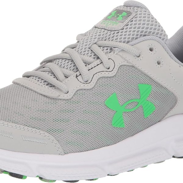 Under Armour Men's Charged Assert 10 103 Mod Gray/Mod Gray/Green Screen, 45 EU