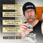 ⁦Mountaineer Brand Natural Mustache Wax | Original (Cedar Fir) Blend Scent | Made in West Virginia | Long Lasting Hold | Smooths, Conditons, Styles | Organic Moustache Balm | 2oz⁩ - الصورة ⁦6⁩