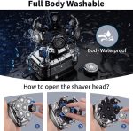 ⁦TERRIFI Bald Head Shavers for Men Waterproof Electric Rechargeable Balding Head Shaver Professional Anti-Pinch Shave Bald Head Wet&Dry Rotary Close Razor with Replaceable Grooming Shaving Heads⁩ - الصورة ⁦5⁩