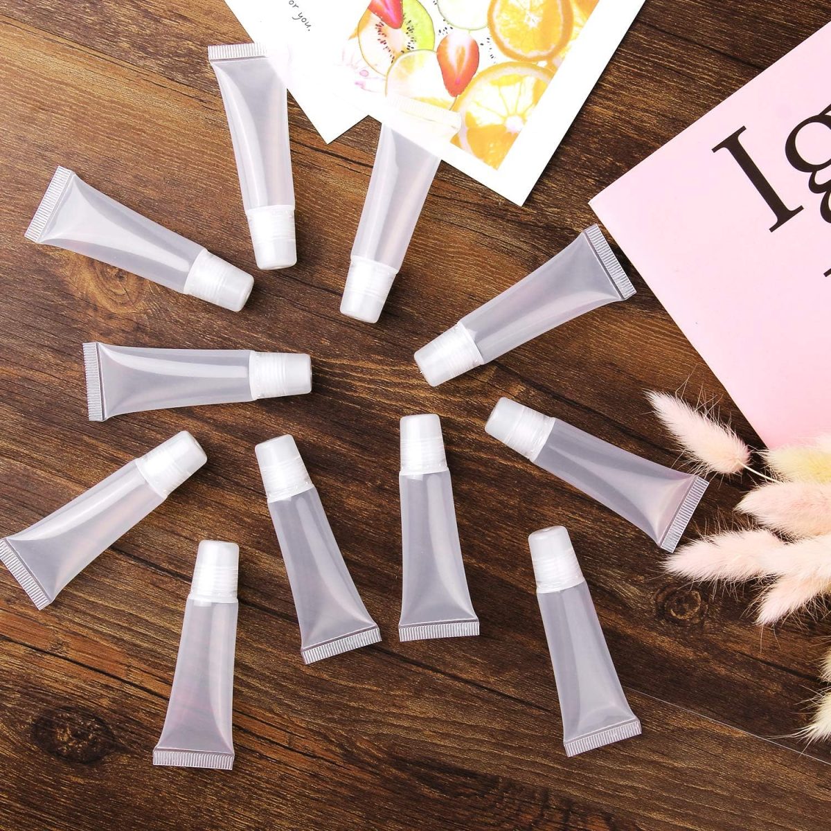 ⁦HRLORKC 40Pcs 10ml Empty Tubes Lip empty lip gloss containers for Lip Gloss Balm Cosmetic⁩ - الصورة ⁦3⁩