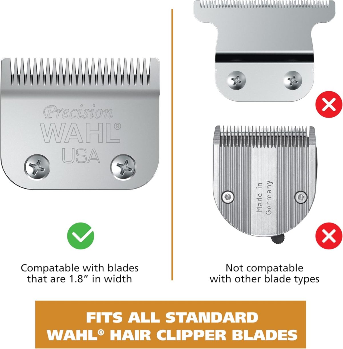 ⁦Wahl Hair Clipper Genuine Secure Fit Attachment Guard Set for Long Hair Styles and Fades, 2 Full Size Hair Clipper Guide Combs for Increased Cutting Performance - Model 3025025⁩ - الصورة ⁦8⁩