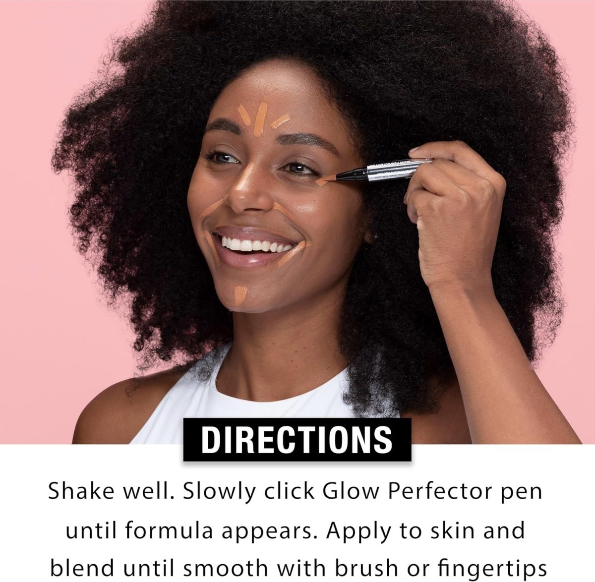 ⁦Neutrogena Healthy Skin Glow Perfector Concealer Pen, Lightweight Liquid Makeup for Face with Pro-Vitamin B5 & Vitamin E for a Radiant Finish, Fair, 0.1 oz⁩ - الصورة ⁦6⁩