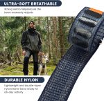 ⁦Zoye Trail Loop Nylon Band Compatible with Apple Watch Ultra 2/Ultra, Series 10-3, SE2/SE, 49mm-42mm, Men Women, Dark Blue, 49mm, Sports, Eco-Friendly, Hook And Loop⁩ - الصورة ⁦3⁩