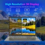 ⁦Morostron W11 Laptop, 13.5 Inches 3K (3000 x 2000) IPS Display 10th Generation i5-1035G1 Up to 3.6GHz, 16GB + 512GB SSD, SQlim Notebook PC, Full Metal, Backlit Keyboard, Full Function Type C, Finger⁩ - الصورة ⁦6⁩