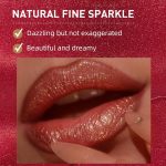 ⁦3 Colors Diamond Shimmer Metallic Lipstick Set, Velvet Glow Long Lasting Lipstick with High Pigment & Moisturizing Formula, Non-Stick Cup Waterproof Glitter Lip Gloss, Gift for Women⁩ - الصورة ⁦4⁩