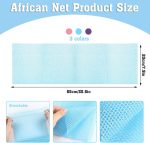 ⁦WSICSE 6 Pack African Net Sponge Exfoliating Glove Set, 3 Bath Sponge Body Scrubber Back Scrubber and 3 Pairs Exfoliating Gloves for Skin Smoother⁩ - الصورة ⁦2⁩