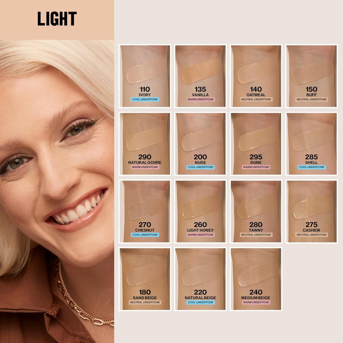 ⁦Revlon ColorStay Liquid Foundation Makeup for Combination/Oily Skin SPF 15, Longwear Medium-Full Coverage with Matte Finish, Natural Beige ((220), 1.0 oz⁩ - الصورة ⁦6⁩