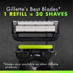⁦GilletteLabs With Exfoliating Bar Shaving Razor For Men, 1 Handle, 3 Blade Refills, Includes Travel Case for Convenient Storage On The Go⁩ - الصورة ⁦7⁩