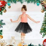 ⁦WLLHYF Girl Tutu Skirts,3Layers Tulle Sequin Star Ballet Dance Tutu Skirt Princess Christmas Skirt for Girl Toddler 2-8 Years⁩ - الصورة ⁦6⁩