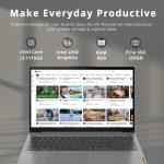 ⁦لينوفو لابتوب ايديا باد 3i بشاشة لمس FHD مقاس 15.6 انش ومعالج انتل i3-1115G4 وذاكرة RAM 8GB وSSD PCIe 256GB وبطاقة رسومات انتل UHD وكيبورد رقمية وكاميرا HD 720P وواي فاي 6 وويندوز 11، رمادي، بطاقة USB⁩ - الصورة ⁦2⁩