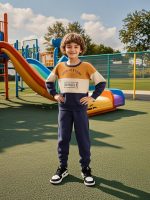 ⁦Yoxindax Toddler Kid Boy Clothe Colorblock Letter Fall Winter 2PC Outfit Set⁩ - الصورة ⁦5⁩