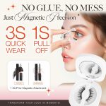 ⁦LASHVIEW Magnetic Eyelashes Natural Look, 1 Pair Reusable Magnetic Eyelashes with Applicator, No Glue Needed Magnetic Eyelashes Magnetic Lashes Kit, Easy to Wear and Remove (02)⁩ - الصورة ⁦7⁩