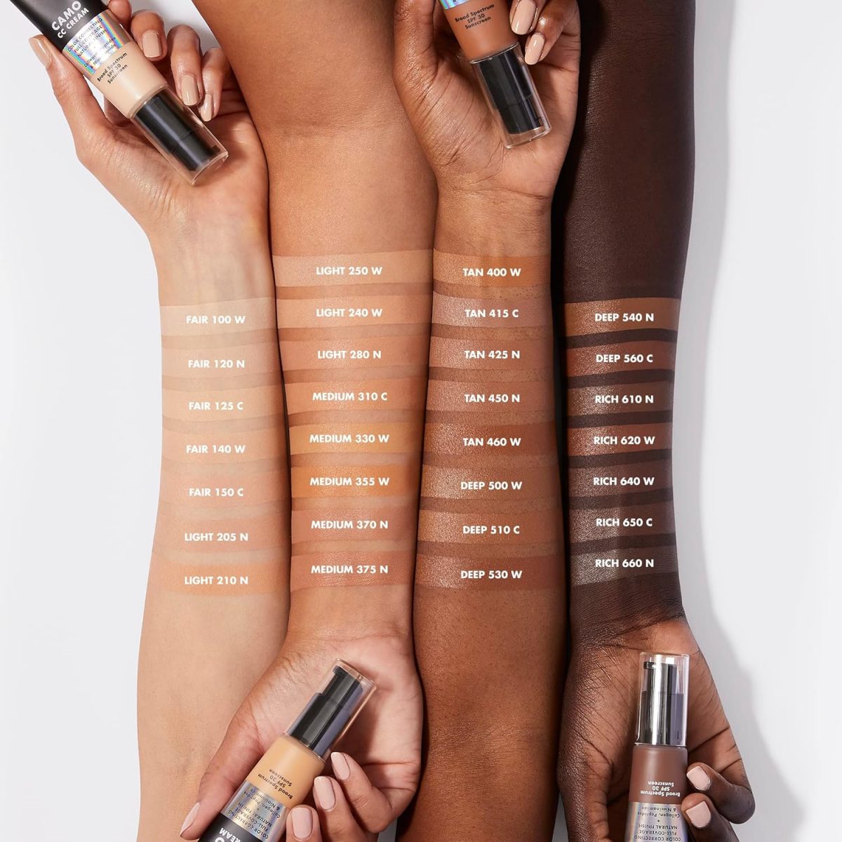 ⁦e.l.f. Camo CC Cream, Color Correcting Full Coverage Foundation with SPF 30, Light 210 N, 1.05 Oz⁩ - الصورة ⁦3⁩