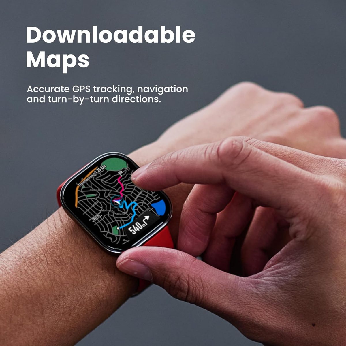 ⁦Amazfit Bip 6 Smart Watch 46mm, 14 Day Battery, 1.97" AMOLED Display, GPS & Free Maps, AI, Bluetooth Call & Text, Health, Fitness & Sleep Tracker, 140+ Workout Modes, 5 ATM Water-Resistance, Blush⁩ - الصورة ⁦4⁩