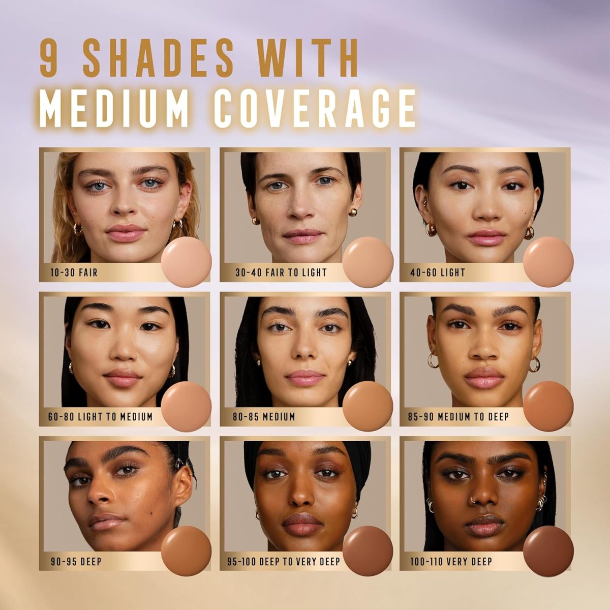 ⁦Max Factor Miracle Pure 2in1 Skin Reset Serum Foundation, 85-90, Medium to Deep, Vegan Formula, Evens Skin Tone, Medium Coverage, Satin Matte Finish, Niacinamide & Bisabolol, 30ml (1oz)⁩ - الصورة ⁦6⁩