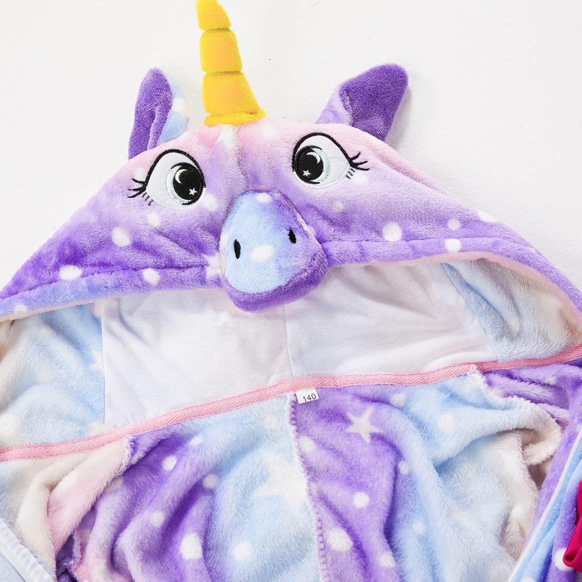 ⁦HQFURS Kids Unisex Unicorn Costume Animal Onesie Pajamas Halloween Christmas Gifts 6t⁩ - الصورة ⁦8⁩