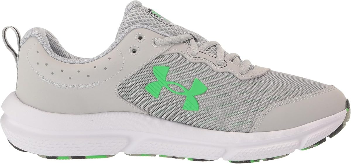 ⁦Under Armour Men's Charged Assert 10 103 Mod Gray/Mod Gray/Green Screen, 45 EU⁩ - الصورة ⁦6⁩