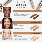 ⁦Rimmel London, Multi-Tasker Concealer, 090 Toffee, Crease-Proof, Transfer-Proof, Waterproof, Up To 24-Hour Wear, Vegan Formula, 0.33oz⁩ - الصورة ⁦4⁩