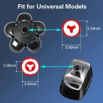 ⁦Auruveby 7d Electric Shaver Replacement Heads Bald 7 Head Razor Universal Replacement Head Wet and Dry Compatible Waterproof Replacement Head for Bald Men (Black)⁩ - الصورة ⁦2⁩