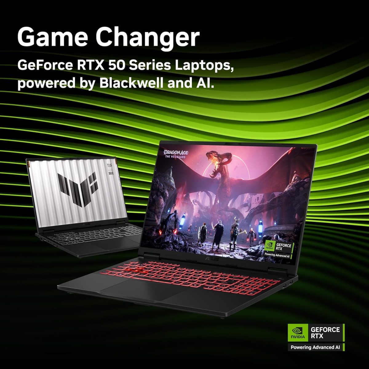 ⁦ASUS TUF Gaming F16 Inch FHD +165Hz,FX608JHR-RV001W,Intel Core i7 14650HX CPU 16-core,RTX5050 (8GB DDR7), DDR5 16GB RAM, 1TB M2 SSD,AR-EN Backlit Keyboard 1-Zone RGB,Dolby, FHD Cam,2.2KG,Win 11,Gray⁩ - الصورة ⁦9⁩