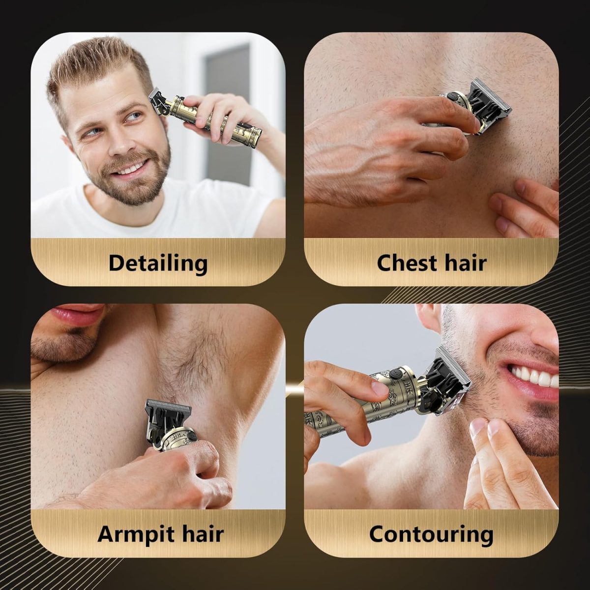⁦Solati Men's Hair Clipper Beard Trimmer T Zero Gap with LED Screen Professional Wireless Barber Finishing Trimmer Men's Electric Shaver Men Hair Trimmer Gift⁩ - الصورة ⁦7⁩
