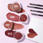 ⁦FOCALLURE Velvet-hazy Matte Cheek Lip Mud Dual-use For Lips And Cheek Lip Clay High Pigment Lipstick Blush Lasting Lip Tint⁩ - الصورة ⁦5⁩