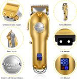 ⁦KEMEI Mens Hair Clippers for Hair Cutting Professional Cordless Hair Trimmer for Men LED Display⁩ - الصورة ⁦4⁩