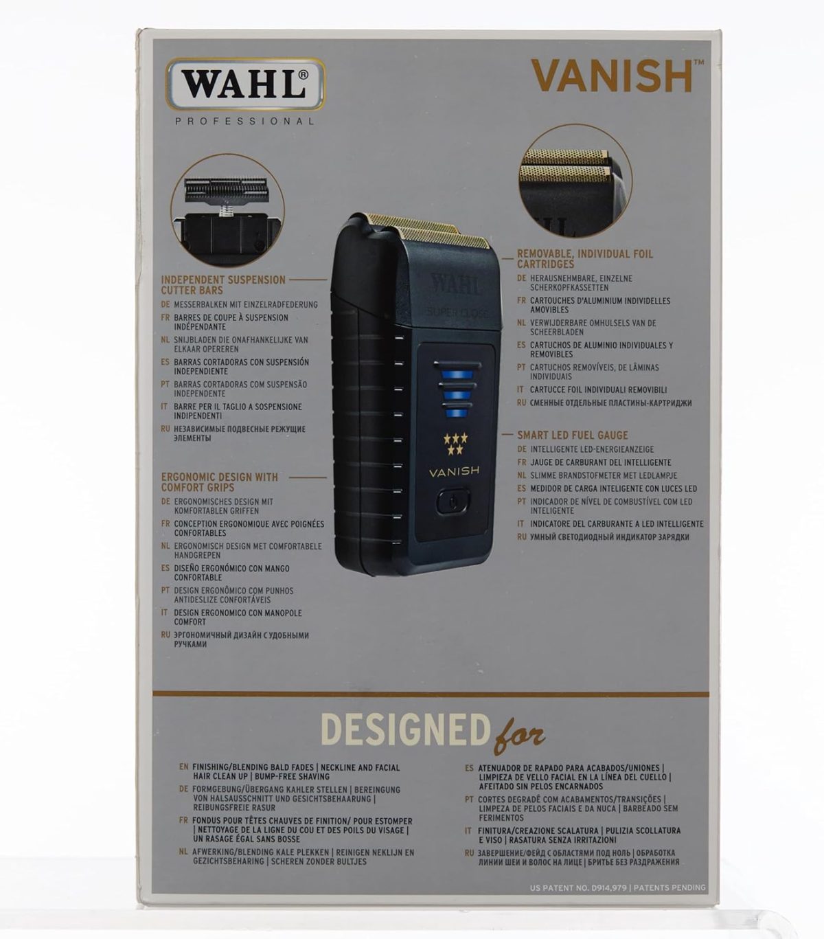 ⁦Wahl Vanish Razor Finishing Tool for a Soft Shave and Clean Finish⁩ - الصورة ⁦4⁩
