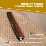⁦Wahl Beard, Mustache, & Hair Styling Comb for Men's Grooming - Handcrafted & Hand Cut with Cellulose Acetate - Smooth, Rounded Tapered Teeth - Model 3328⁩ - الصورة ⁦2⁩