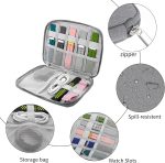 ⁦NALACAL Watch Band Storage Organizer Bag - Waterproof Case for Smart Watch Straps and Accessories, Compatible with All Watch Bands, Portable Carrying Case (Grey)⁩ - الصورة ⁦3⁩