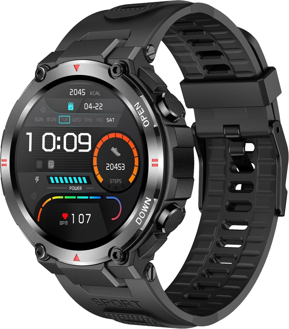 Aolon Tetra R2 Smart Watch (Answer/Make Call) for Men Women-black