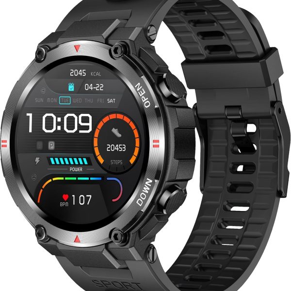 Aolon Tetra R2 Smart Watch (Answer/Make Call) for Men Women-black