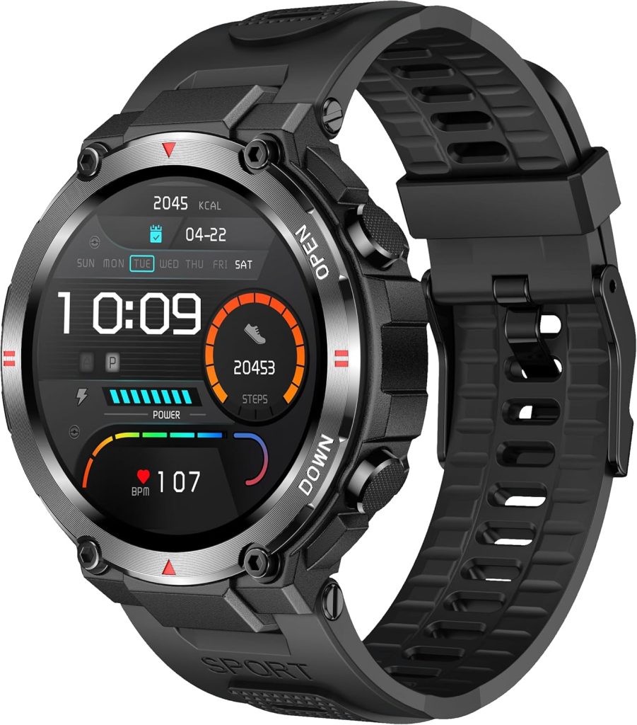 Aolon Tetra R2 Smart Watch (Answer/Make Call) for Men Women-black