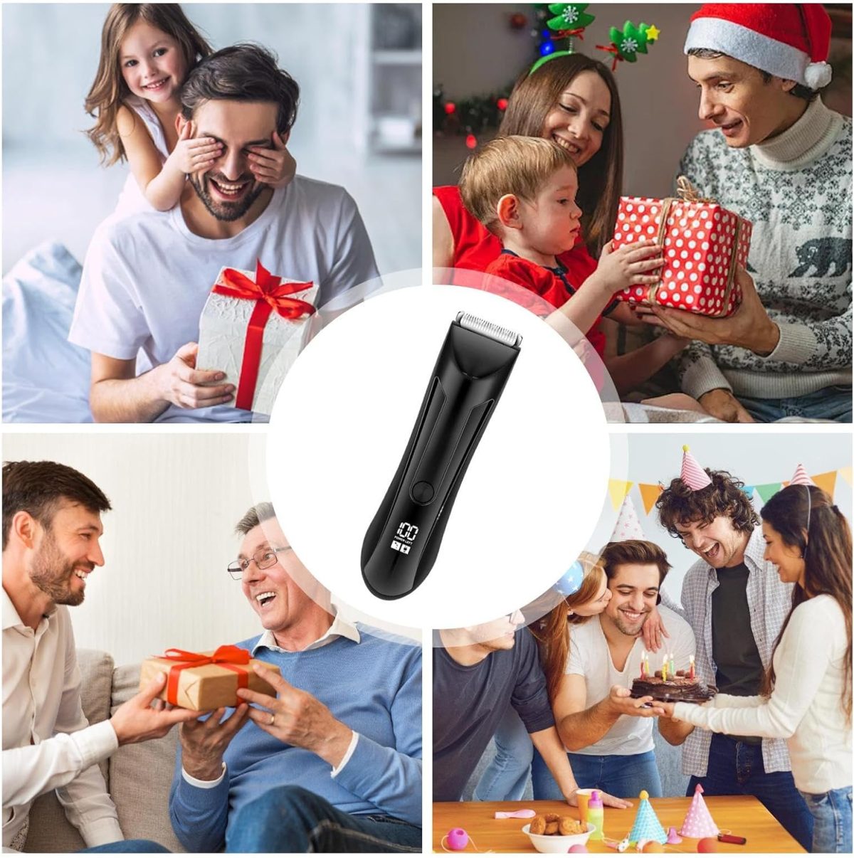 ⁦Beard Trimmer,Waterproof Pubic Hair Groomer | Rechargeable Shaving Tool Precision Grooming for Body Face Mustache Nose Husband Travel⁩ - الصورة ⁦5⁩