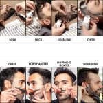 ⁦FANJEIS Men's Beard Shaping Tool With Inbuilt Comb Transparent Template Styling Comb Templates for Goatee Mustache Sideburns, Jaw Cheek/Neck Line, Symmetric/Curve/Step Cut (Clear)⁩ - الصورة ⁦4⁩