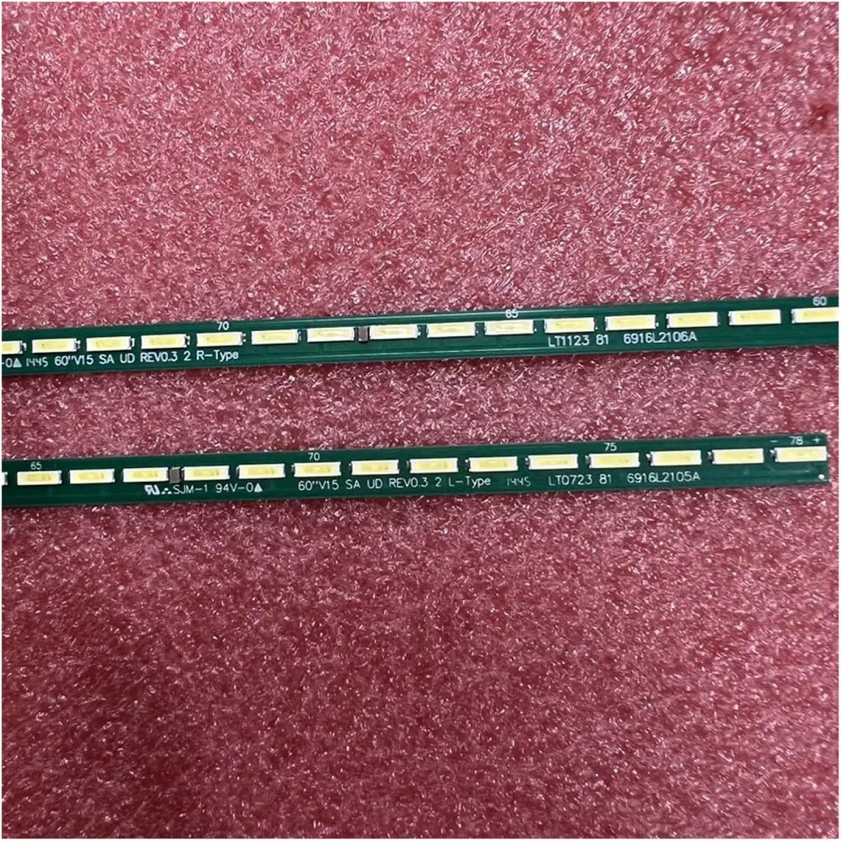 ⁦TILLOJJ Kit LED backlight strip for L/G 60UB850T 60UB850V 60UF695V 60UB8200 60UF778V 6922L-0140A 60 V14 UHD TV LC600EQE PG M1 PG F1⁩ - الصورة ⁦5⁩