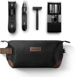 Manscaped Refining The Gentleman Tool Box 4.0 Contains: Lawn Mower® 4.0 Electric Trimmer, Weed Whacker® 2.0 Nose & Ear Hair Trimmer, Plow® 2.0, Shears Four Piece Luxury Nail Kit, Shed Toiletry Bag
