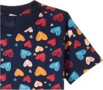 ⁦T2F Girls Cotton Printed Oversized Fit Crop Top and Pant Pajama Set⁩ - الصورة ⁦4⁩