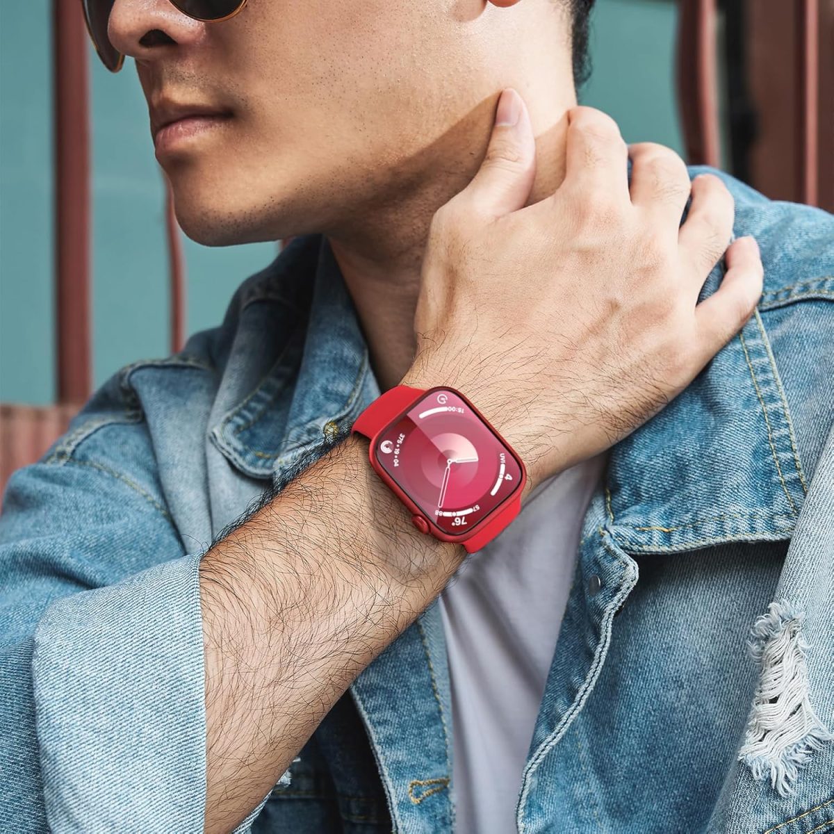 ⁦Distore Bands Compatible with Apple Watch 38mm 40mm 41mm 42mm 44mm 45mm 49mm, Soft Silicone Replacement Sport Accessory Strap Wristband for iWatch Series Ultra/Ultra 2 9/8/7/6/5/4/3/2/1 SE Women Men⁩ - الصورة ⁦7⁩