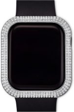 ⁦Swarovski Sparkling Smartwatch Case compatible with Apple Watch Series 4 and 5, 40mm, Silver Tone⁩ - الصورة ⁦4⁩