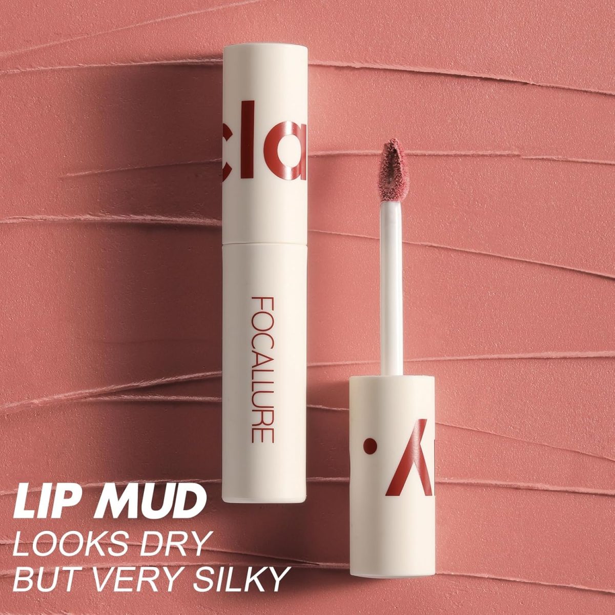 ⁦FOCALLURE Velvet Matte Liquid Lipstick, Satin-Finish Full Coverage Lip Color, High Pigmented Lip Stain for Cheeks and Lips Tint, Smooth Soft Lip Makeup, Lightweight, Quick-Drying, Milk Tea⁩ - الصورة ⁦3⁩