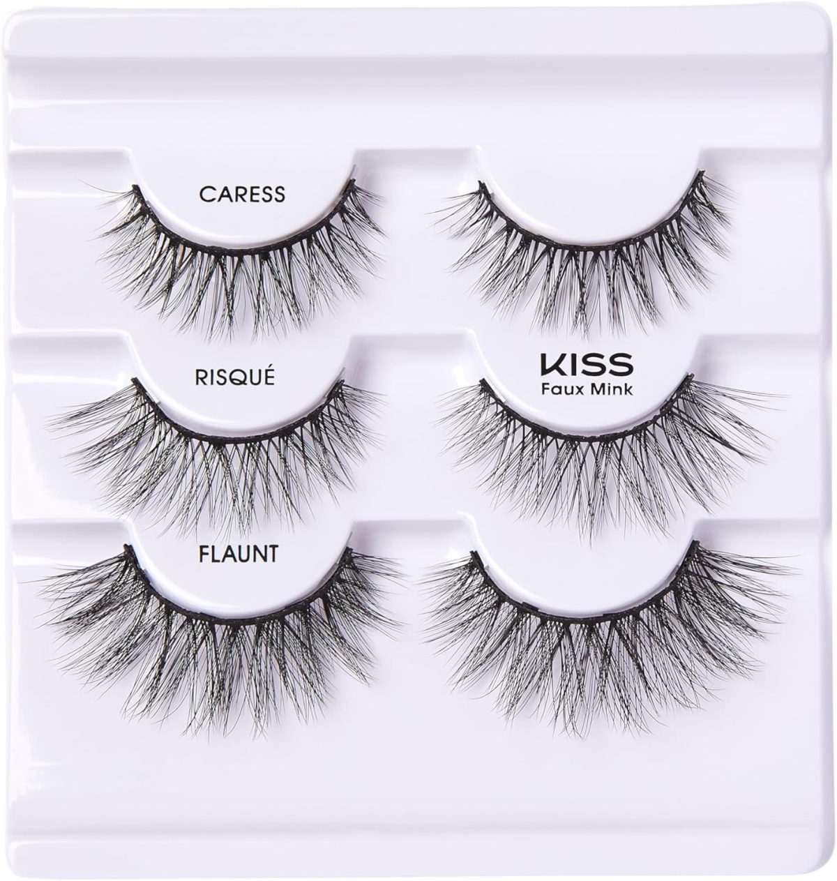 ⁦KISS Magnetic Curation False Eyelashes, 3 Pair with 5 Double Strength Magnets, Wind Resistant, Dermatologist Tested, Last Up To 16 Hours, Reusable Up To 15 Times in 3 Styles, Black, 3 Count⁩ - الصورة ⁦10⁩