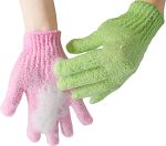 ⁦10Pcs Bath Gloves, Natural Mitts Gloves for Men and Women Use,Shower Gloves Body Spa Makes Skin Soft and Healthy (10)⁩ - الصورة ⁦3⁩