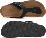 ⁦ARRIGO BELLO Thong Sandals Mens Flip Flops Beach Outdoor Slippers Non Slip Leather Fashion Versatile Sandal Size 41-46⁩ - الصورة ⁦2⁩