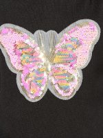 ⁦Styli Girls Butterfly Sequin Patch Hoodie⁩ - الصورة ⁦4⁩