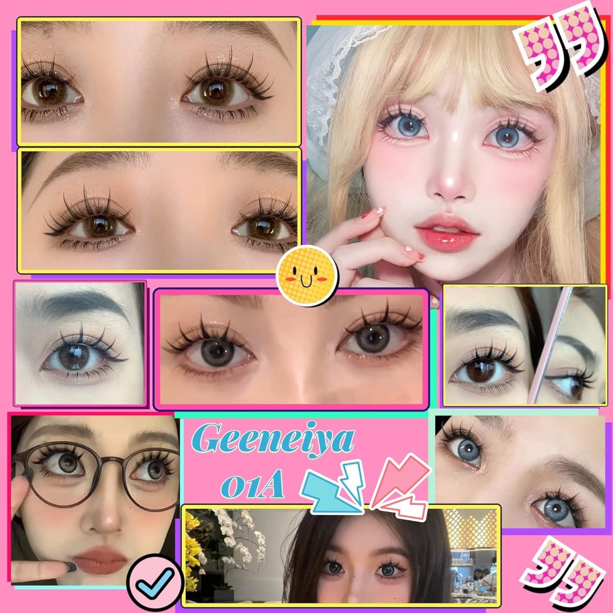 ⁦MAKINGTEC 10 Pairs Manga Lashes, Big Eye Lashes, Natural Look Anime False, Sexy BigEyelashes, Eyelashes Individual Wispy Korean Makeup Eye Lashes， Clusters Asian Fake Eyelashes Pack, Cruelty Free⁩ - الصورة ⁦2⁩