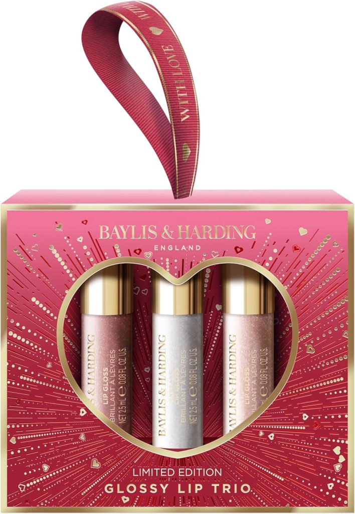 Baylis & Harding Midnight Cherry Glossy Lip Trio Gift Set (Pack of 1) - Vegan Friendly